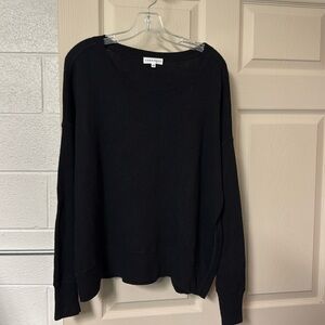 Community oversized ribbed sweater in black